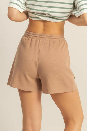 HYFVE Drawstring Waffle Knit Front Pocket Shorts - StyleLure