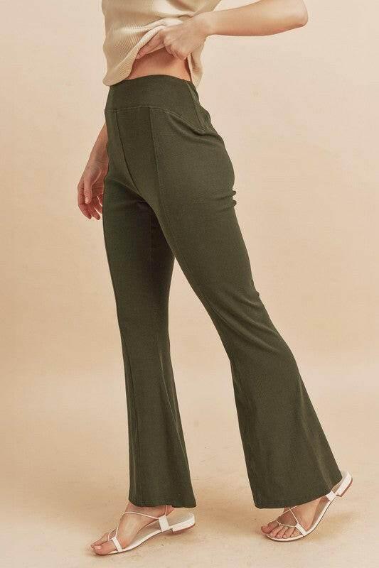 Aemi + Co High Waist Flare Pants - StyleLure
