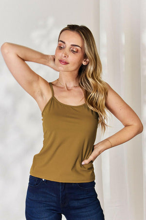 Basic Bae Full Size Round Neck Slim Cami - StyleLure
