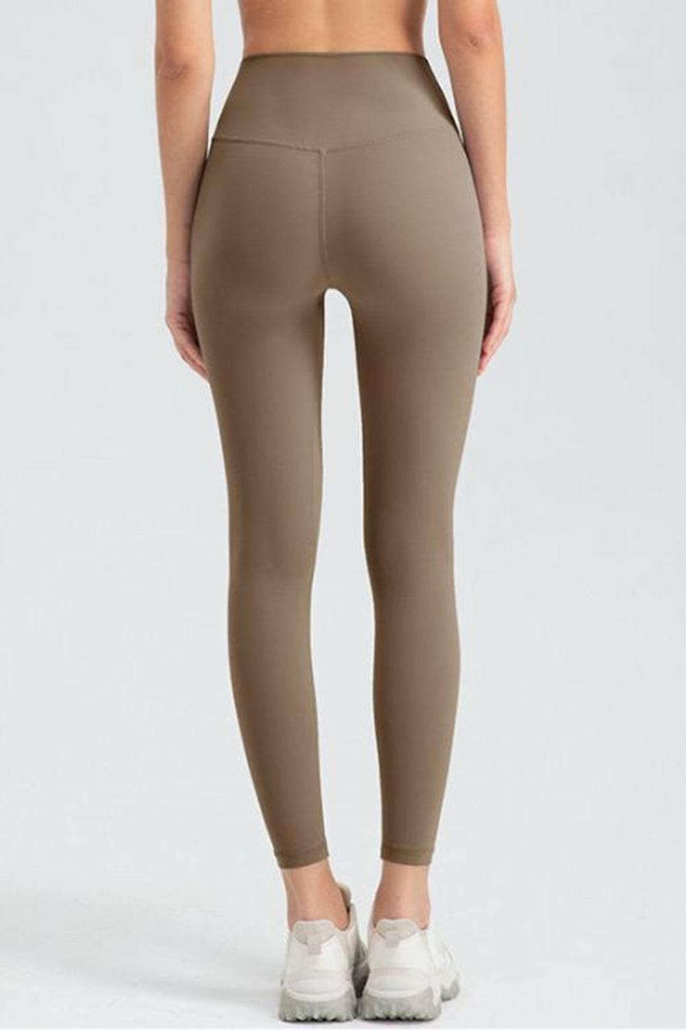 Wide Waistband Slim Fit Active Leggings - StyleLure
