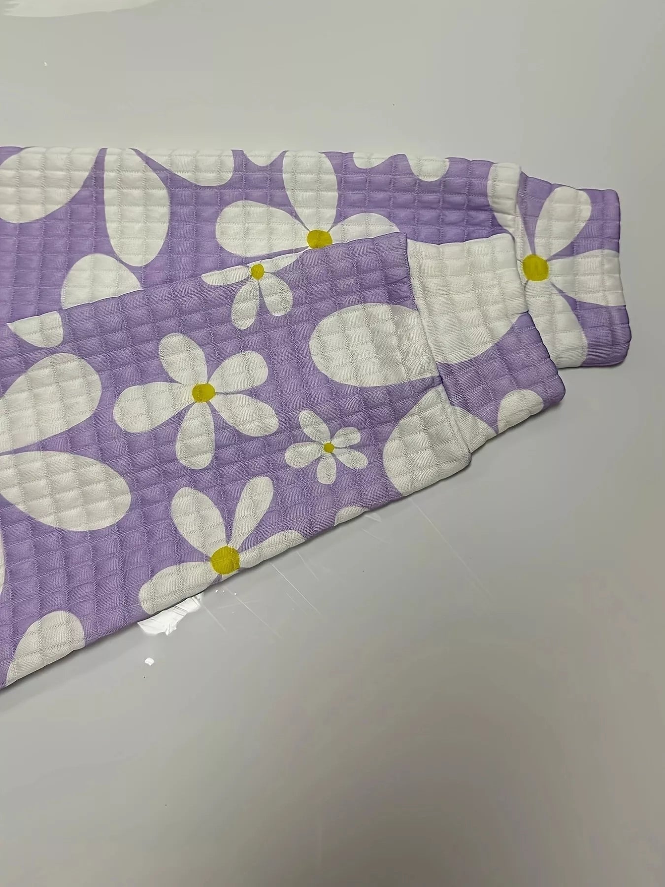 Floral Print Textured Drawstring Hoodie - StyleLure