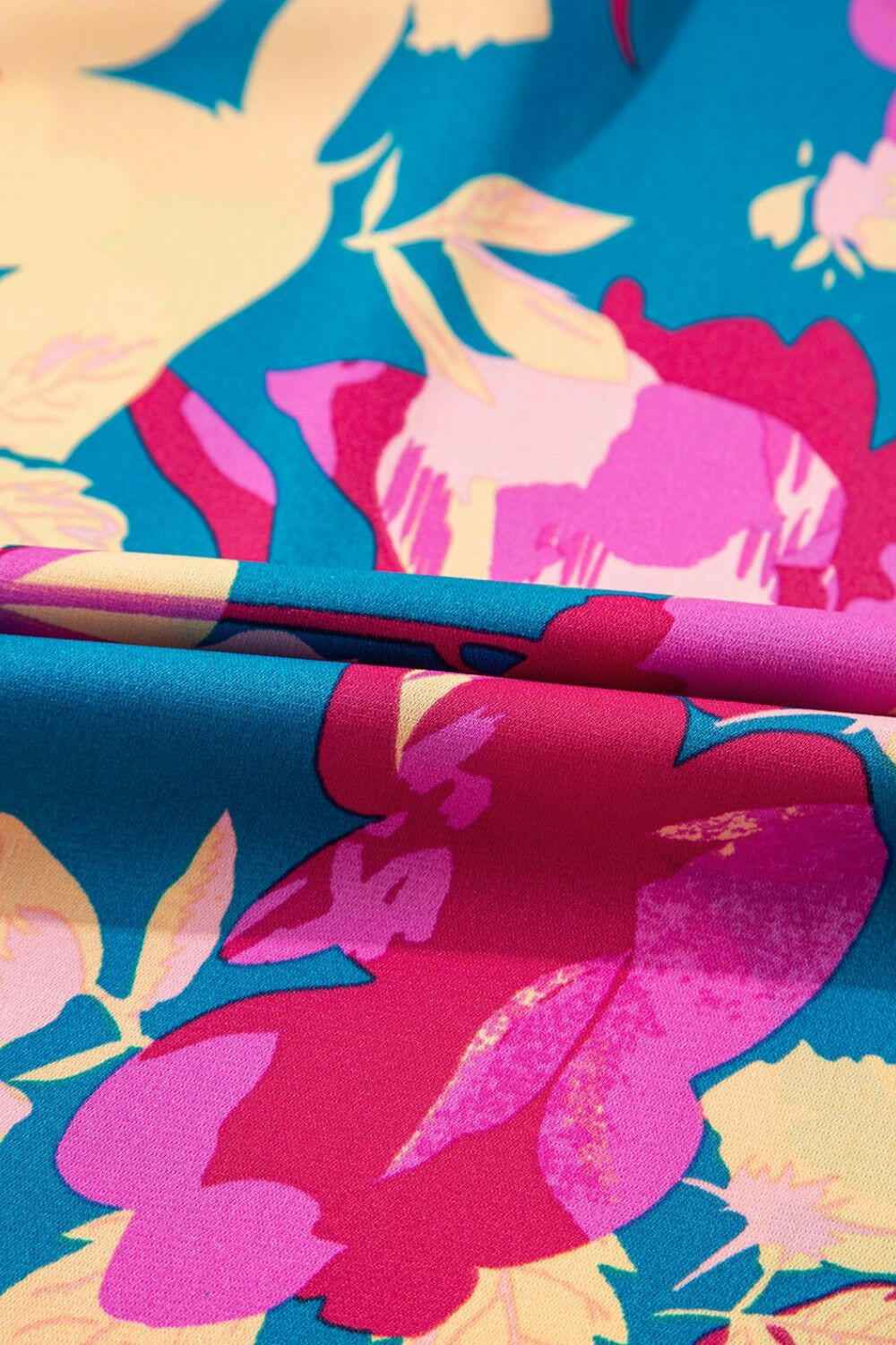 Floral Square Neck Cami Dress with Pockets - StyleLure