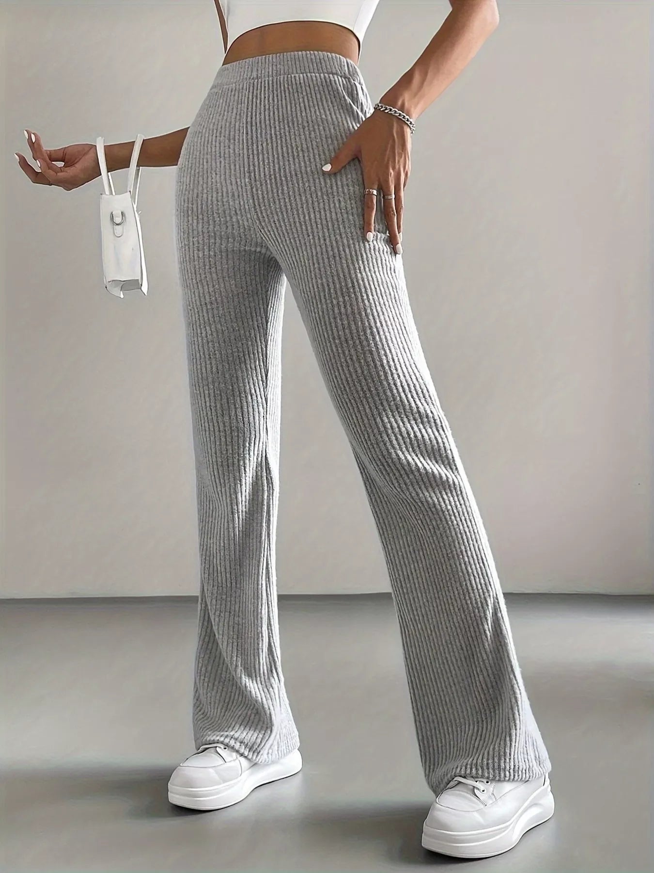 High Waist Flare Pants - StyleLure