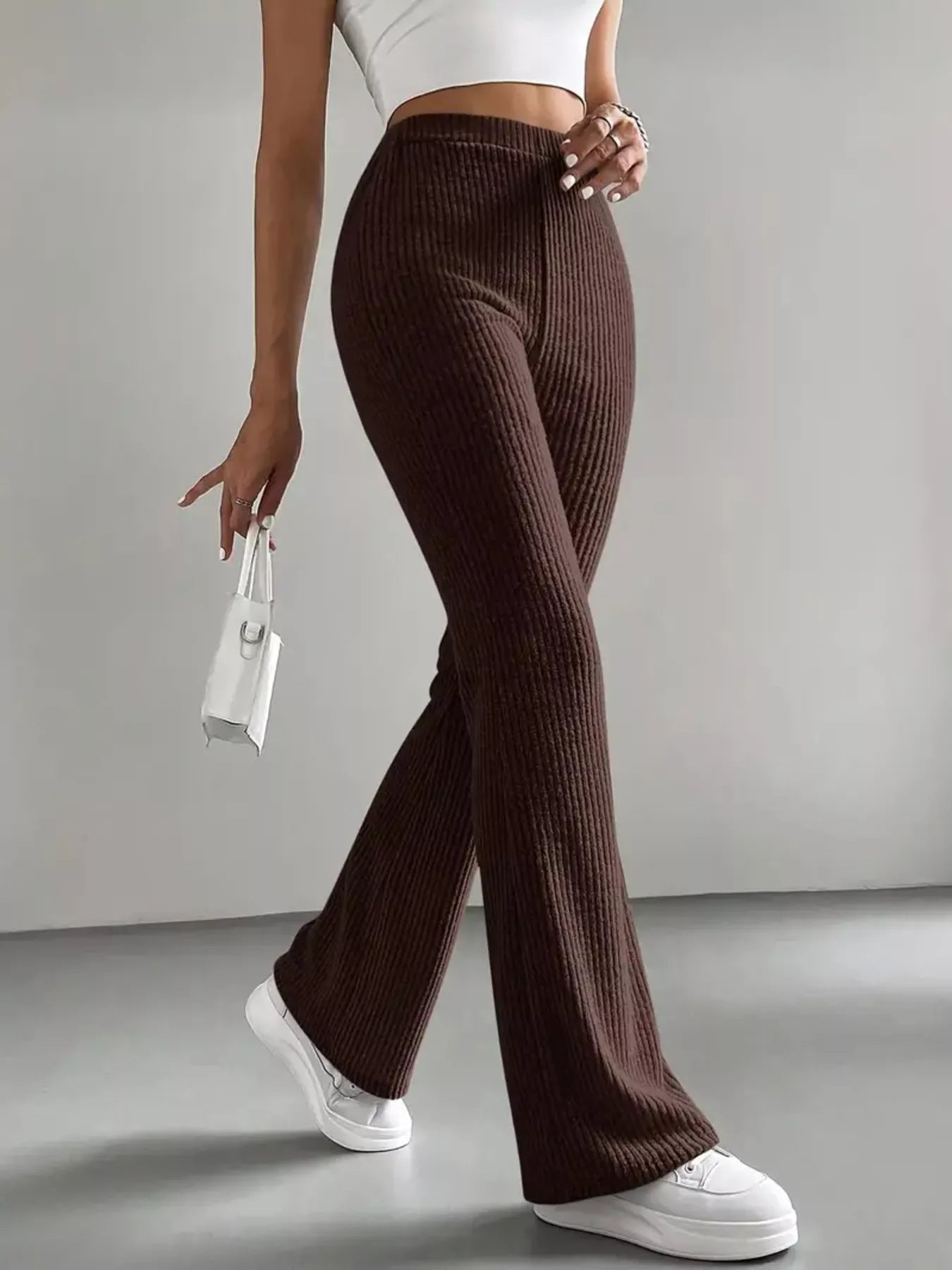 High Waist Flare Pants - StyleLure