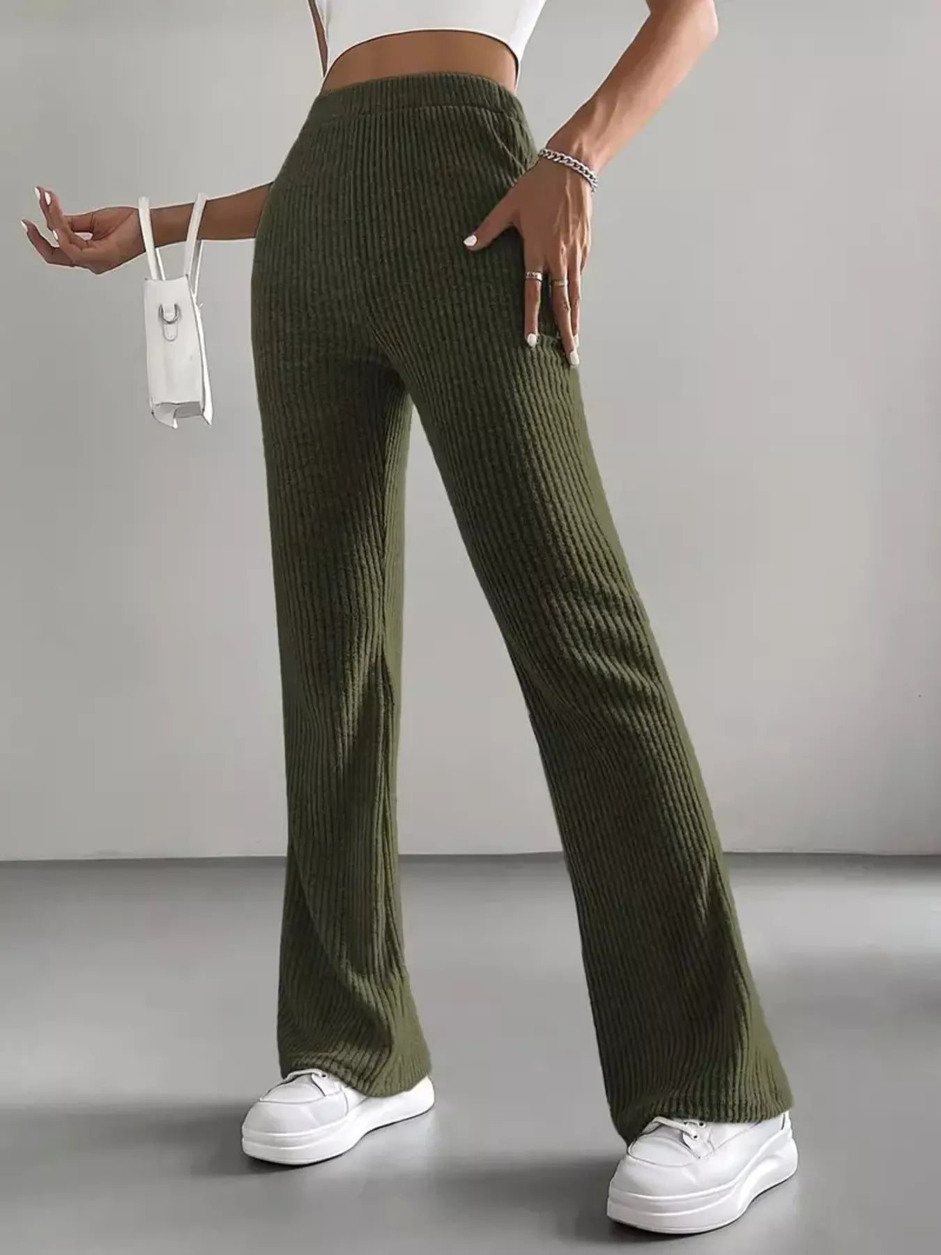 High Waist Flare Pants - StyleLure