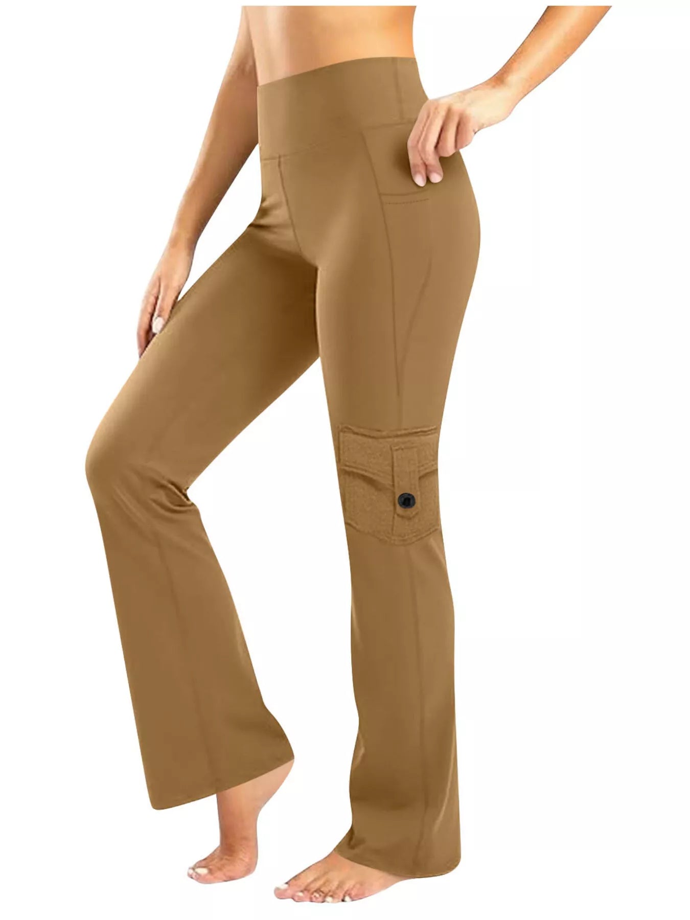 High - Waisted Yoga Pants with Pockets - StyleLure