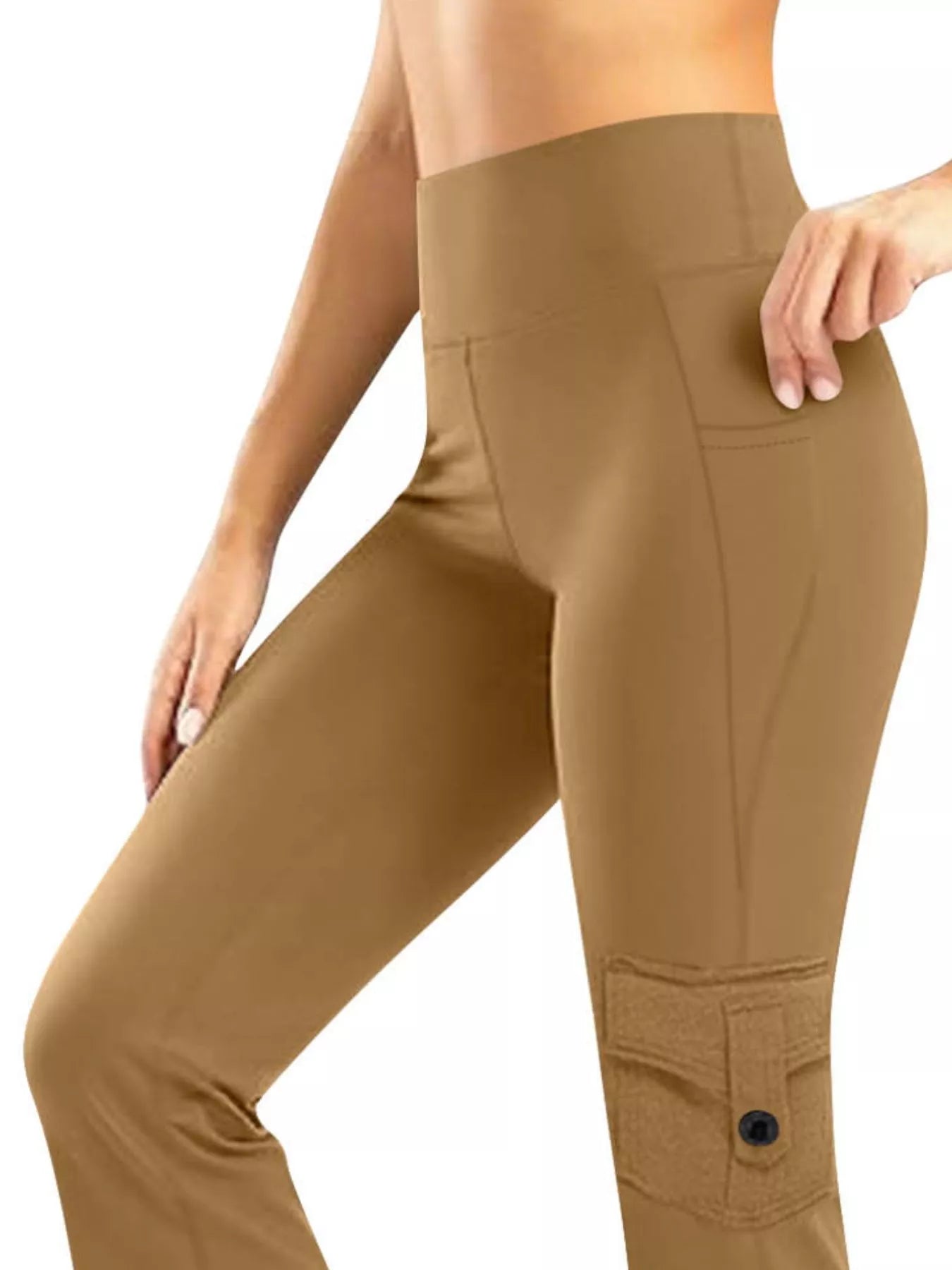 High - Waisted Yoga Pants with Pockets - StyleLure