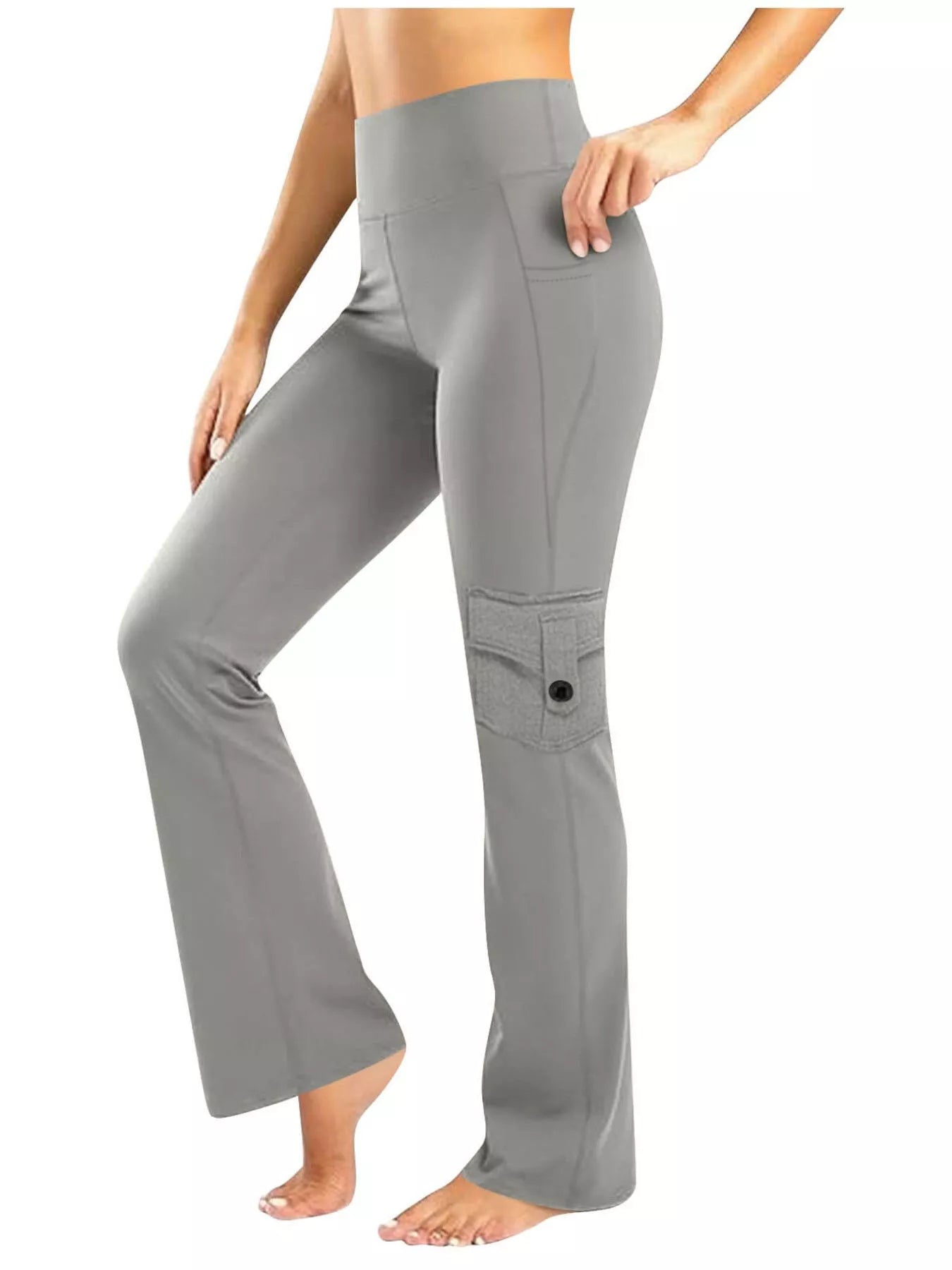 High - Waisted Yoga Pants with Pockets - StyleLure