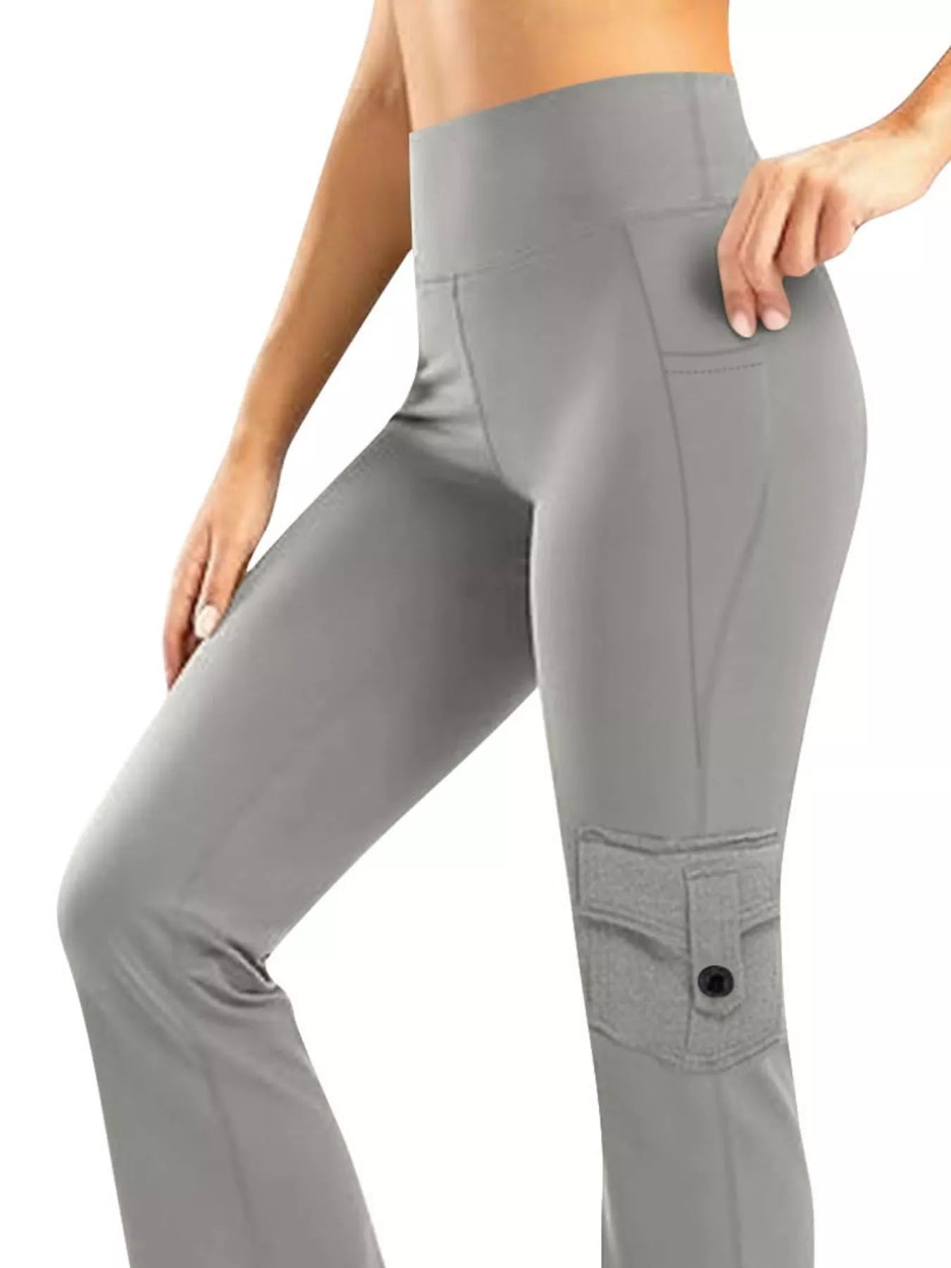 High - Waisted Yoga Pants with Pockets - StyleLure