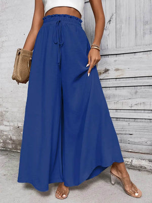Honey Tied High Waist Wide Leg Pants - StyleLure
