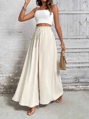 Honey Tied High Waist Wide Leg Pants - StyleLure