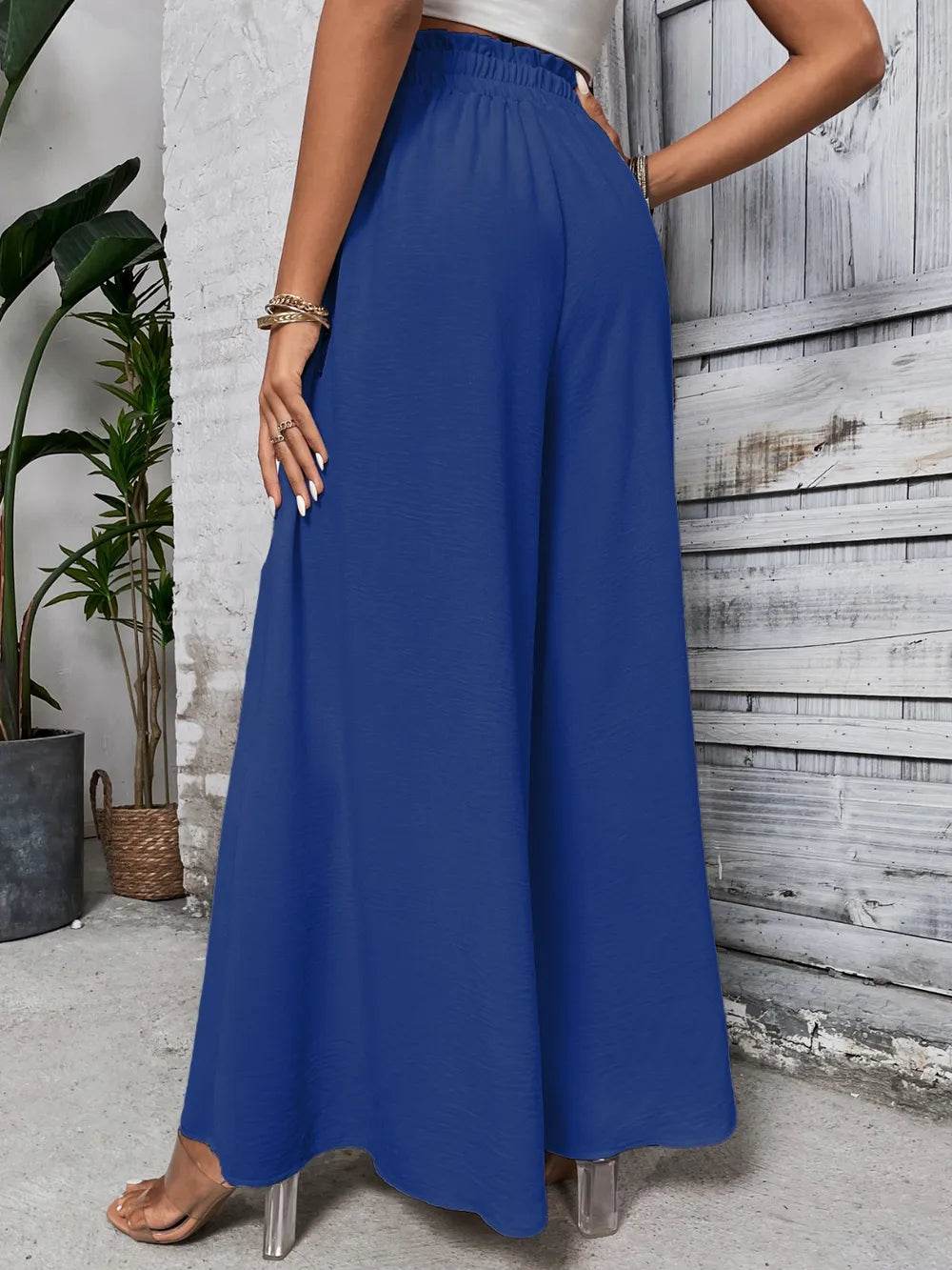 Honey Tied High Waist Wide Leg Pants - StyleLure