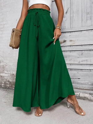 Honey Tied High Waist Wide Leg Pants - StyleLure