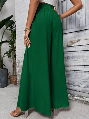 Honey Tied High Waist Wide Leg Pants - StyleLure