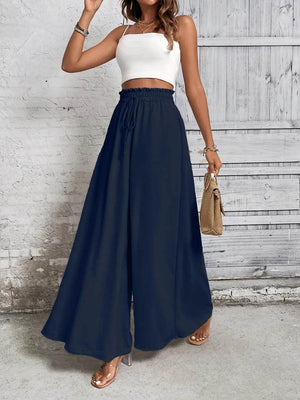 Honey Tied High Waist Wide Leg Pants - StyleLure