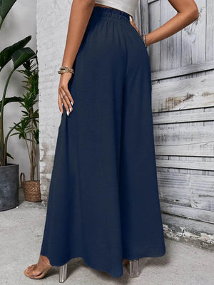 Honey Tied High Waist Wide Leg Pants - StyleLure