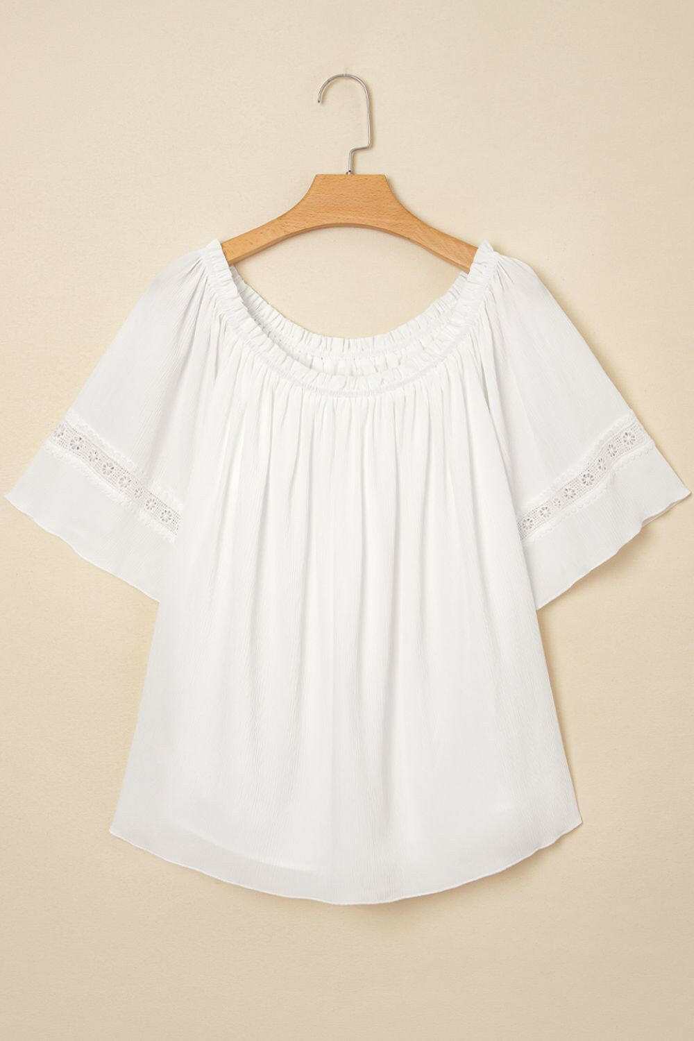 Lace Detail Off - Shoulder Blouse - StyleLure