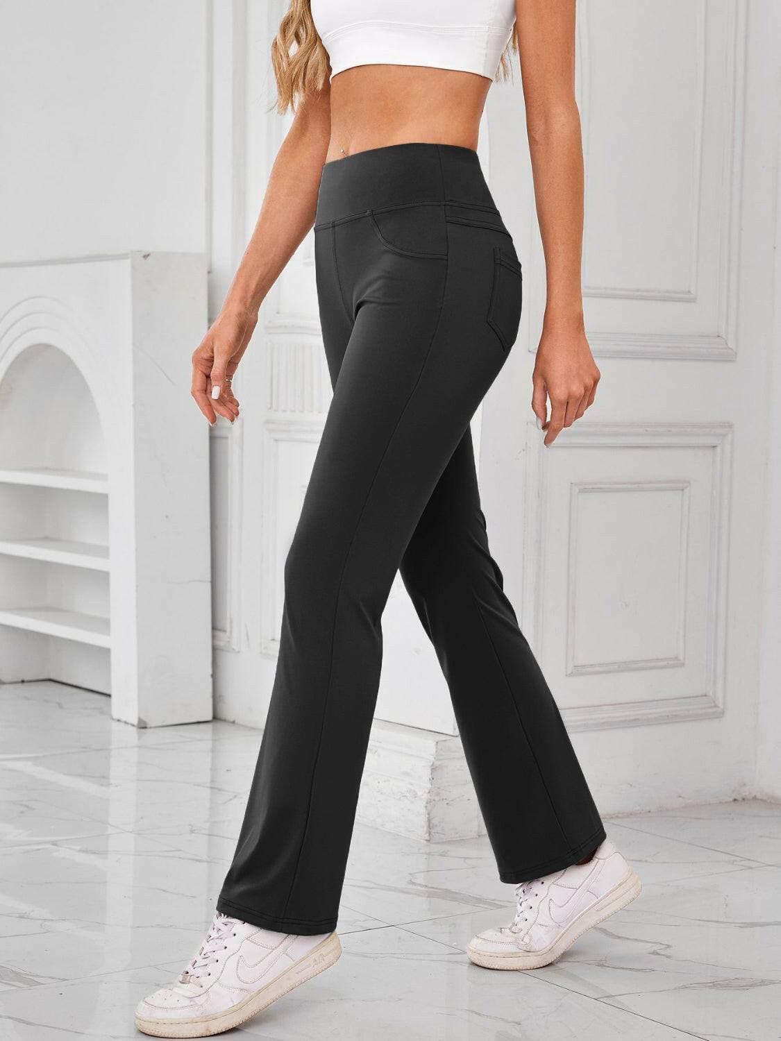 Lovelet High Waist Active Pants with Pockets - StyleLure