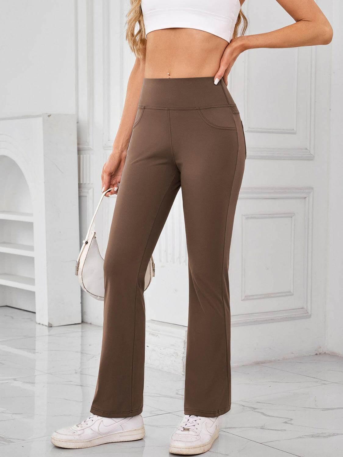 Lovelet High Waist Active Pants with Pockets - StyleLure