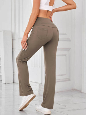 Lovelet High Waist Active Pants with Pockets - StyleLure