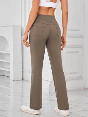 Lovelet High Waist Active Pants with Pockets - StyleLure
