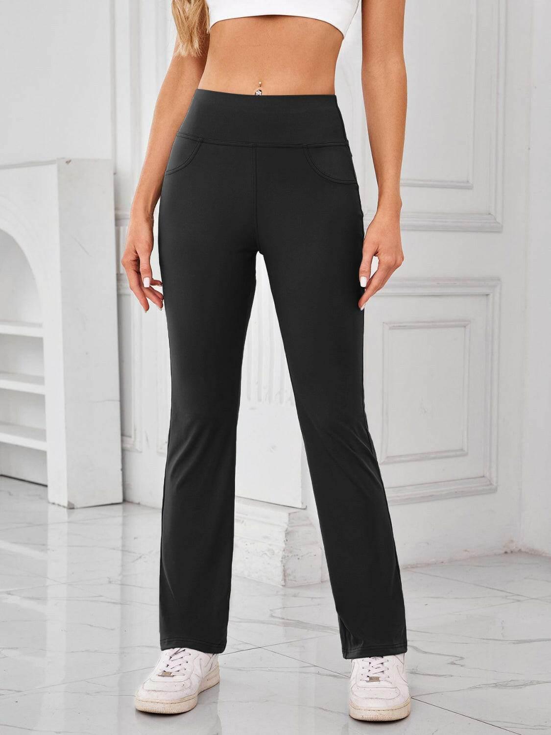 Lovelet High Waist Active Pants with Pockets - StyleLure