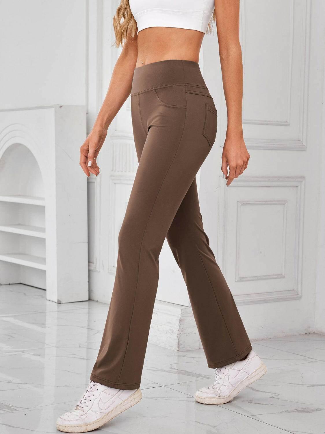 Lovelet High Waist Active Pants with Pockets - StyleLure
