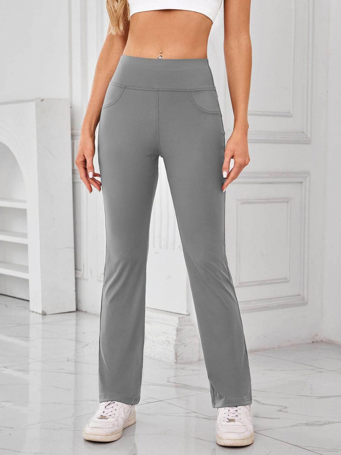 Lovelet High Waist Active Pants with Pockets - StyleLure