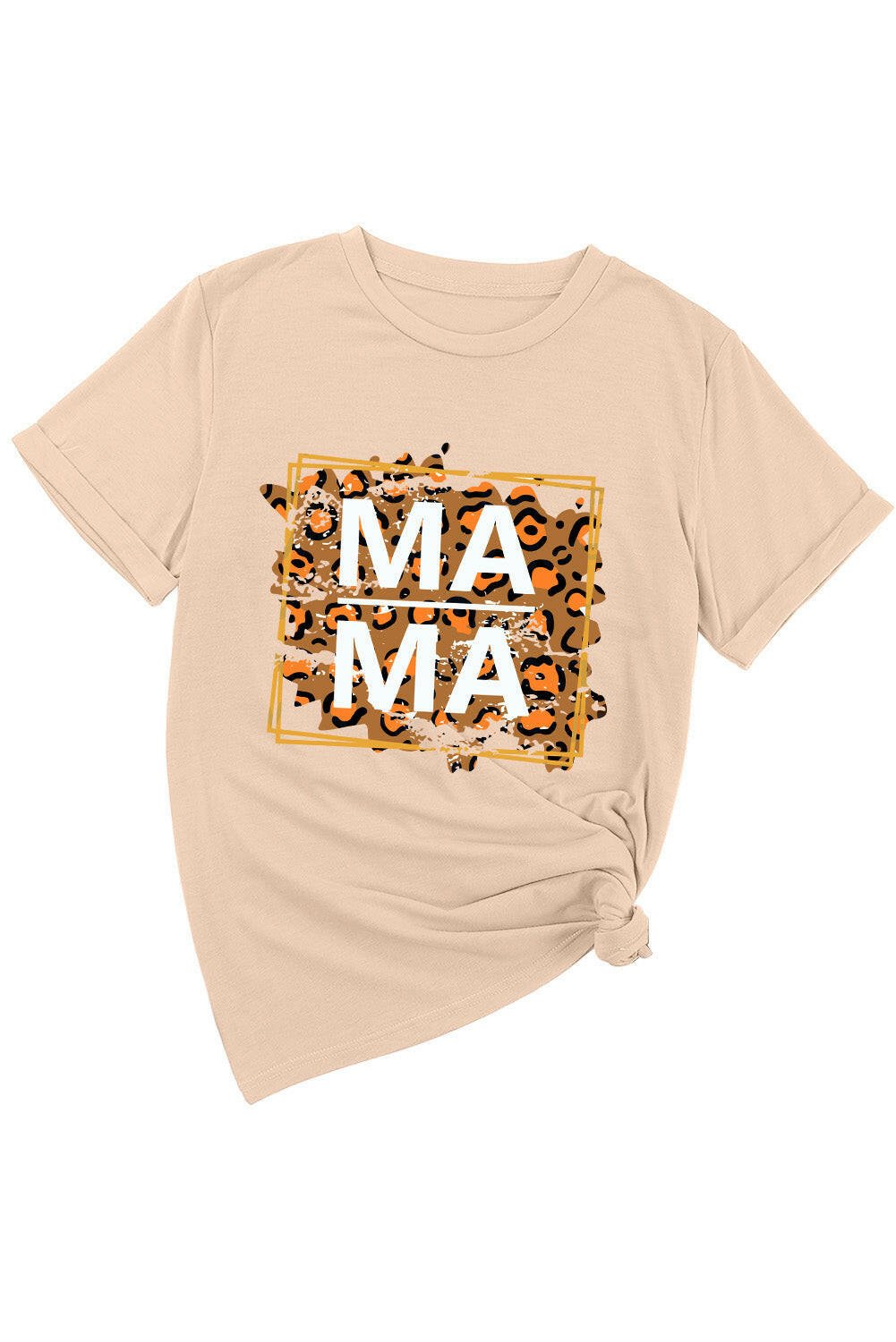 MAMA Round Neck Short Sleeve T-Shirt - StyleLure