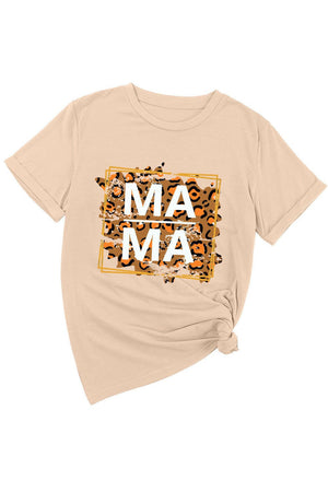 MAMA Round Neck Short Sleeve T-Shirt - StyleLure