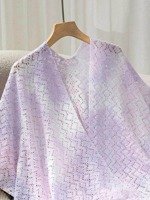 Openwork Tassel Gradient Knit Cover Up - StyleLure