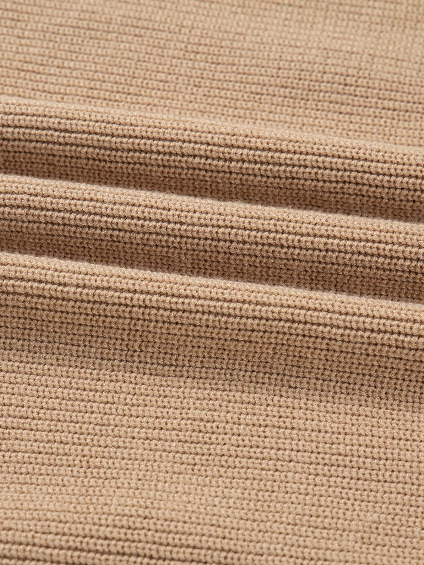 Pearl Embellished Keyhole Ribbed Sweater Dress - StyleLure