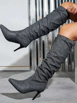 Point Toe Stiletto Boots - StyleLure