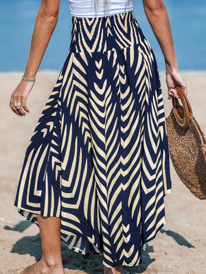 Printed High Waist Maxi Skirt - StyleLure
