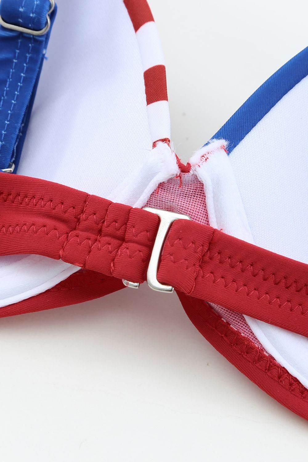 Printed Ruched Bikini Set - StyleLure