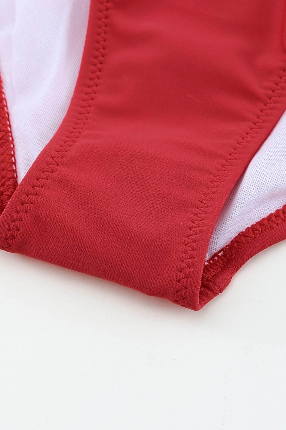 Printed Ruched Bikini Set - StyleLure