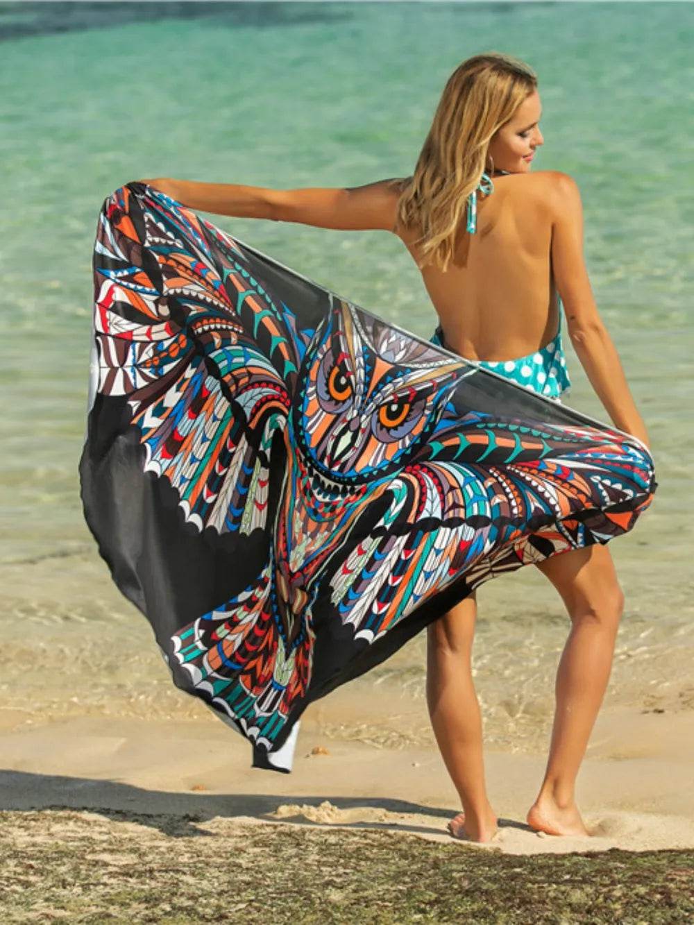 Printed Spaghetti Strap Cover Up - StyleLure