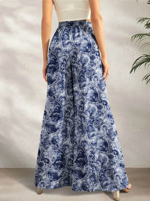 Printed Wide Leg Pants - StyleLure