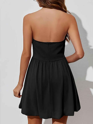 Ruched Tube Mini Dress - StyleLure