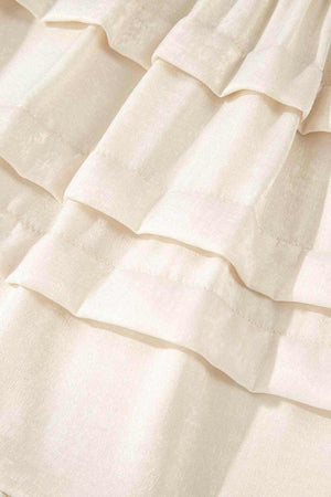 Ruffled Hemline Elastic Waist Mini Skirt - StyleLure