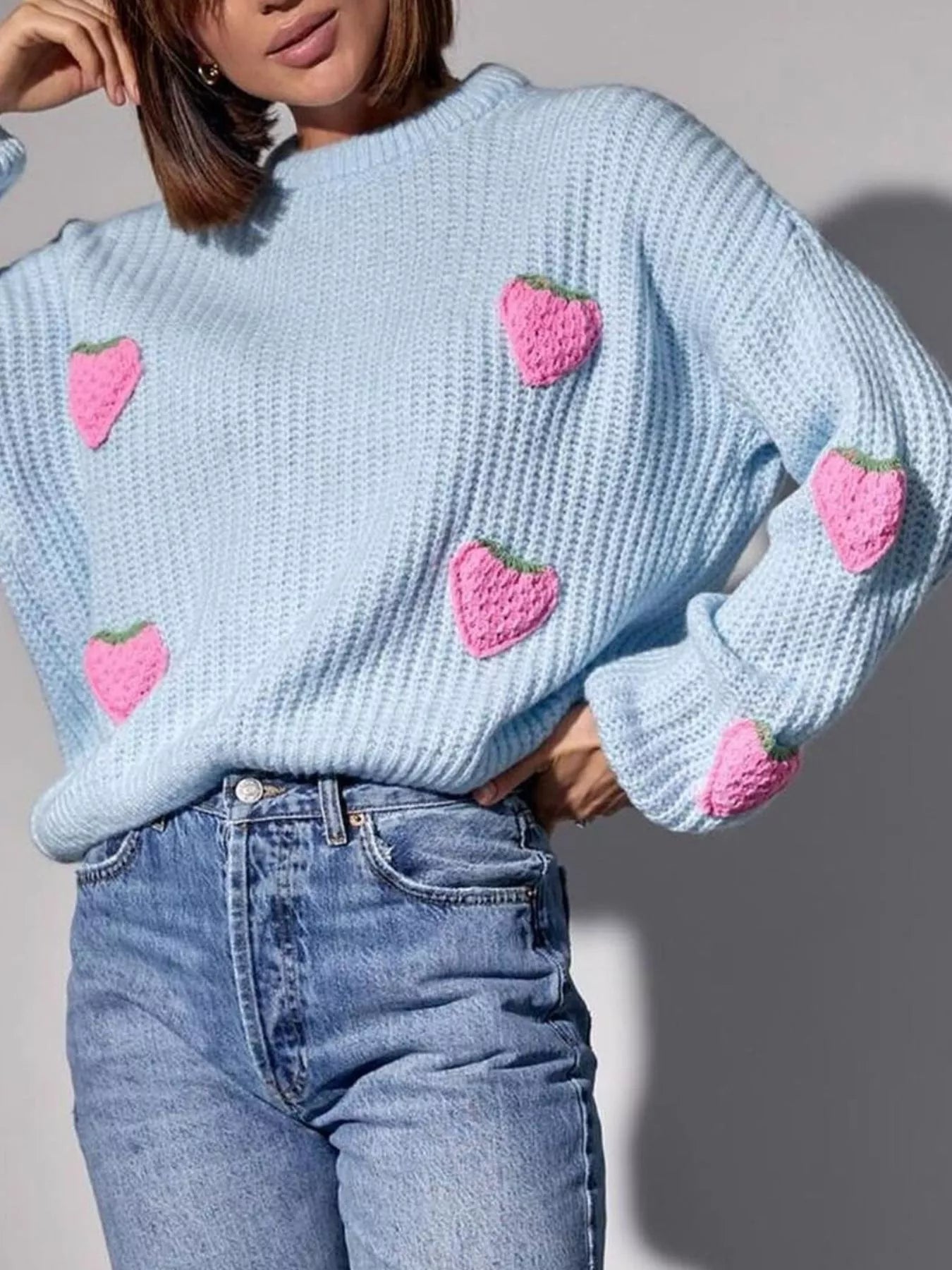 Strawberry Button Down Cardigan - StyleLure