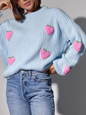 Strawberry Button Down Cardigan - StyleLure