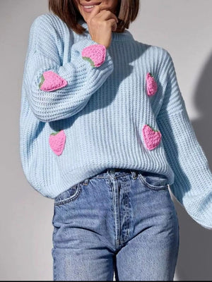 Strawberry Button Down Cardigan - StyleLure