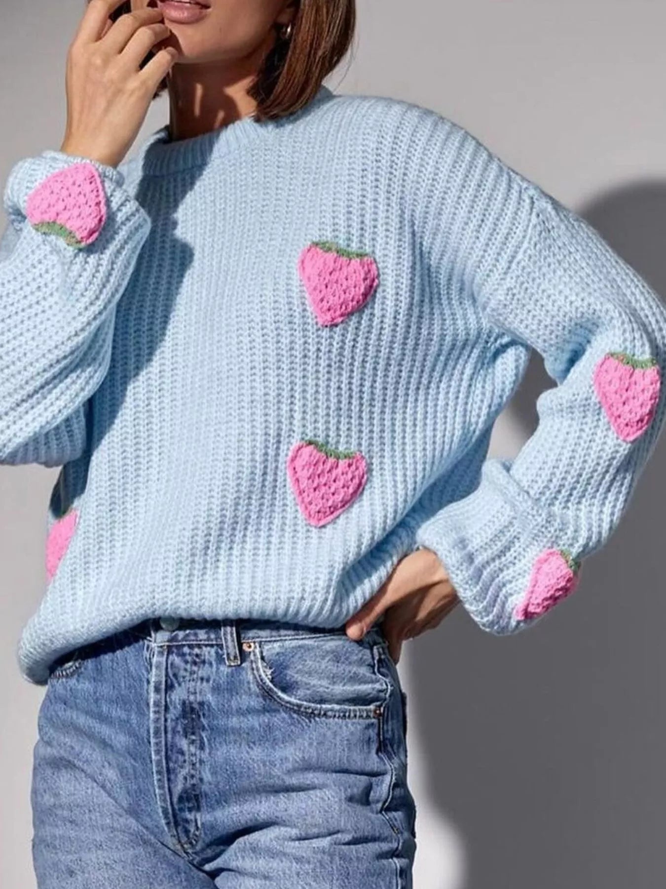 Strawberry Button Down Cardigan - StyleLure