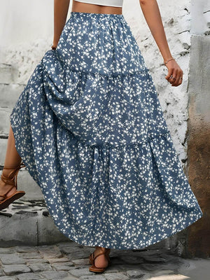 Tiered Floral Maxi Skirt - StyleLure