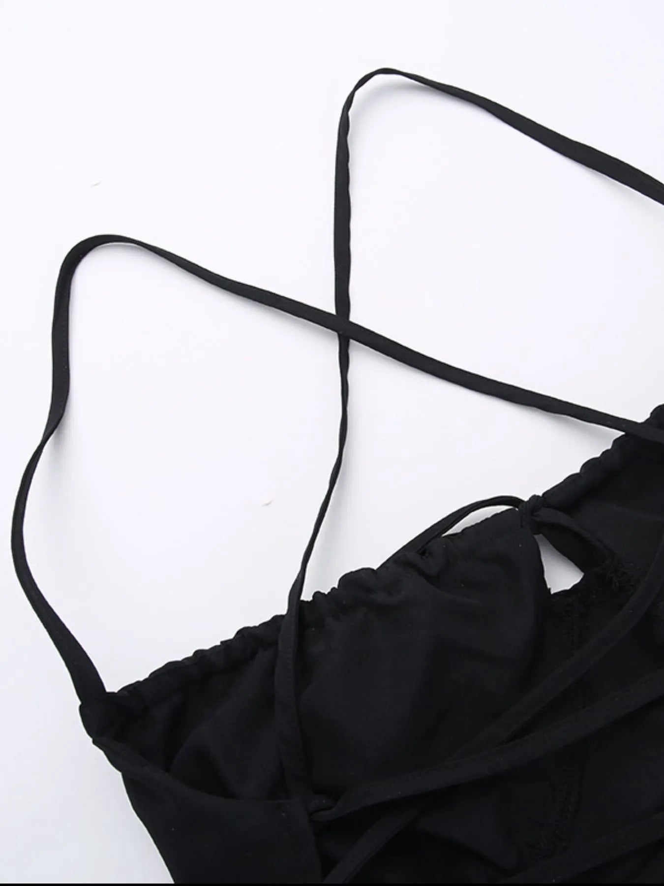 Tiered Lace Up Spaghetti Straps Maxi Dress - StyleLure