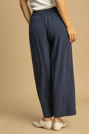 Umgee Full Size High Waisted Embellished Linen Pants Plus Size - StyleLure
