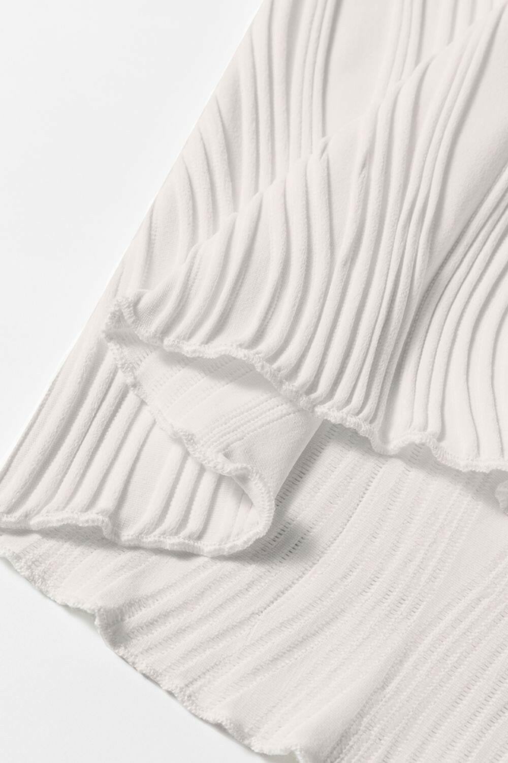 Wavy Textured Mock Neck Tank - StyleLure