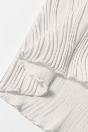 Wavy Textured Mock Neck Tank - StyleLure