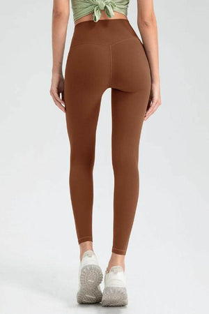 Wide Waistband High Waist Sport Leggings - StyleLure